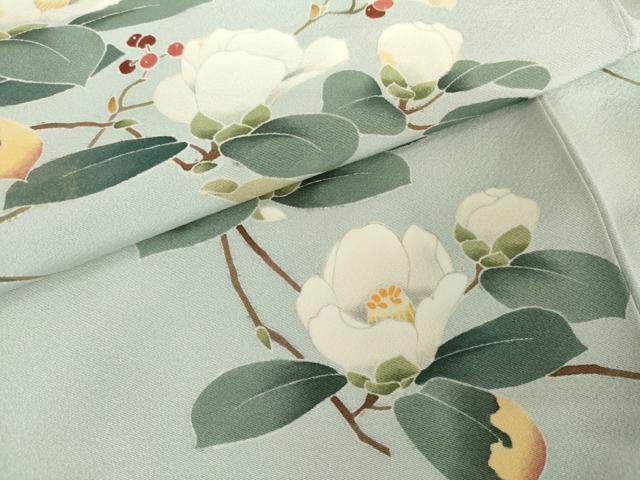 平和屋着物●訪問着　友禅　枝花文　正絹　逸品　AABG3623cs_5
