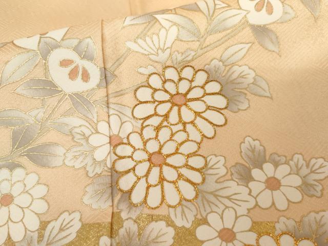 平和屋着物●訪問着　駒刺繍　枝花文　金彩　正絹　逸品　AABG3626cs_6