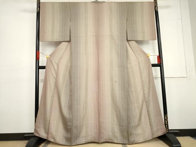平和屋着物●上質な小紋　霞縞　正絹　逸品　AABG3634cs 平和屋着物○上質な小紋 霞縞 正絹 逸品 AABG3634csの通販はau PAY