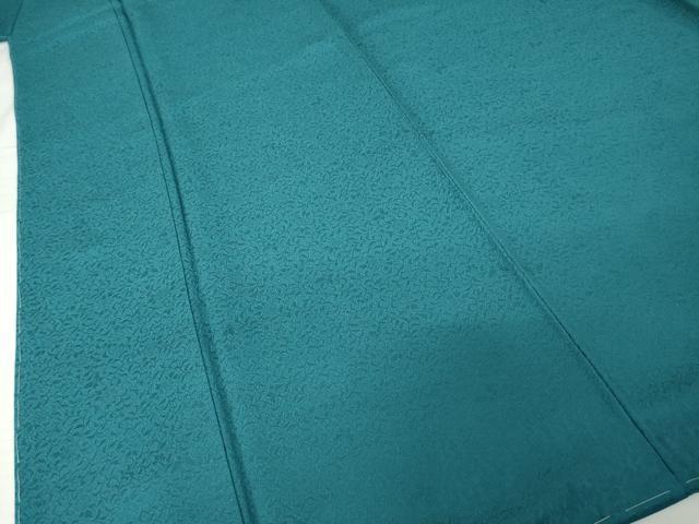平和屋着物●上質な色無地　花唐草地紋　高麗納戸色　やまと誂製　ロング丈　正絹　逸品　未使用　AABG3643ck_3