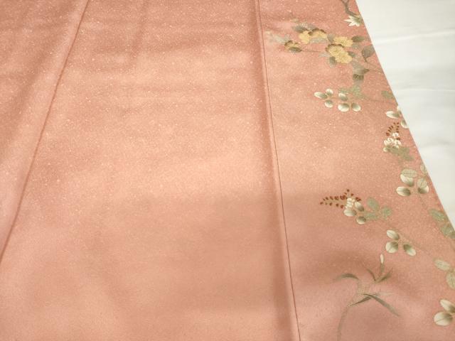 平和屋着物●訪問着　草花文　暈し染め　金彩　正絹　逸品　AABG3690ck_7