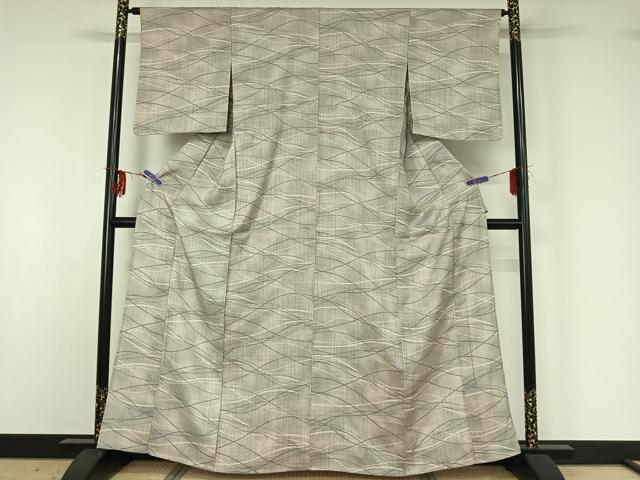 平和屋着物▽小紋　単衣　流水文　AABG3727jh_1