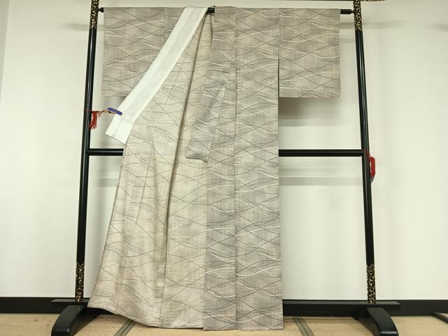 平和屋着物▽小紋　単衣　流水文　AABG3727jh_2