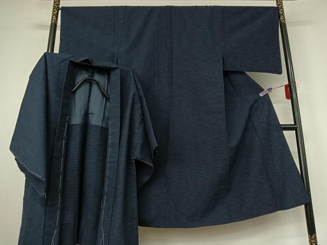 平和屋着物▽男性　紬　単衣　アンサンブル　霞文　ウール　AABG3747jh