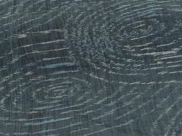 平和屋着物＊夏物 小千谷ちぢみ 流水文 麻 逸品 AABG3844jd