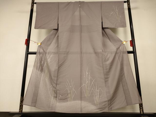 平和屋着物＊夏物　訪問着　絽　草花文　正絹　逸品　AABG3855jd