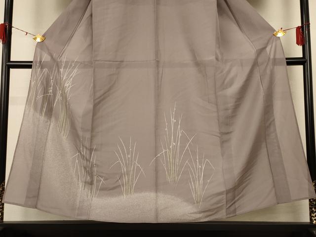 平和屋着物＊夏物　訪問着　絽　草花文　正絹　逸品　AABG3855jd