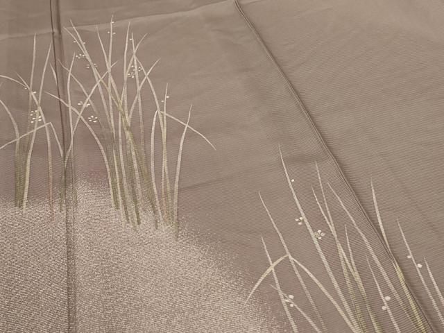 平和屋着物＊夏物　訪問着　絽　草花文　正絹　逸品　AABG3855jd