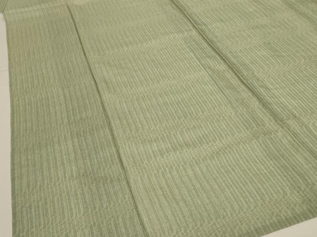 平和屋着物＊夏物　石川県指定無形文化財　夏牛首紬　白山工房　手織り　変わり縞　正絹　逸品　AABG3863jd_3
