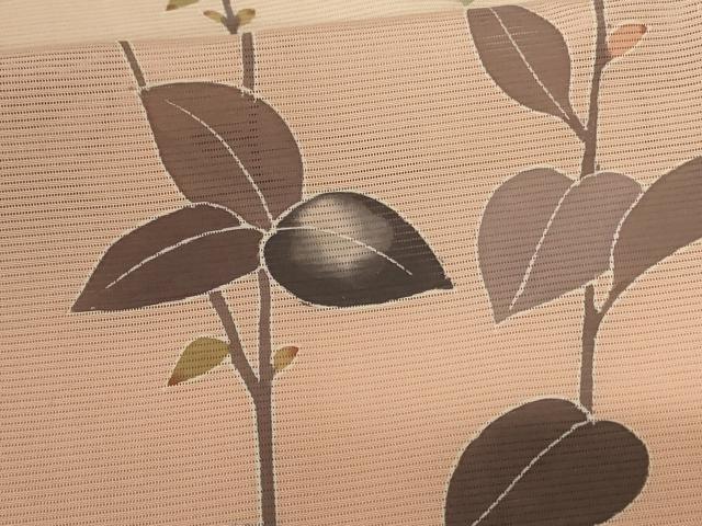 平和屋着物＊夏物　訪問着　絽　枝葉文　暈し染め　正絹　逸品　AABG3869jd_5