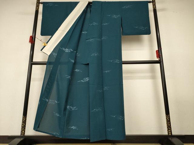 平和屋着物＊夏物　小紋　紗　露芝文　正絹　逸品　AABG3898jd_2