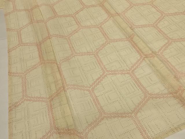 平和屋着物＊夏物　紗紬　亀甲文　正絹　逸品　AABG3904jd_3
