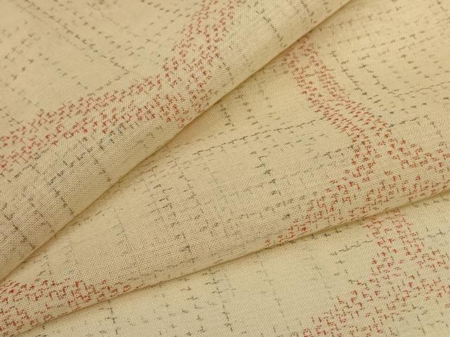 平和屋着物＊夏物　紗紬　亀甲文　正絹　逸品　AABG3904jd