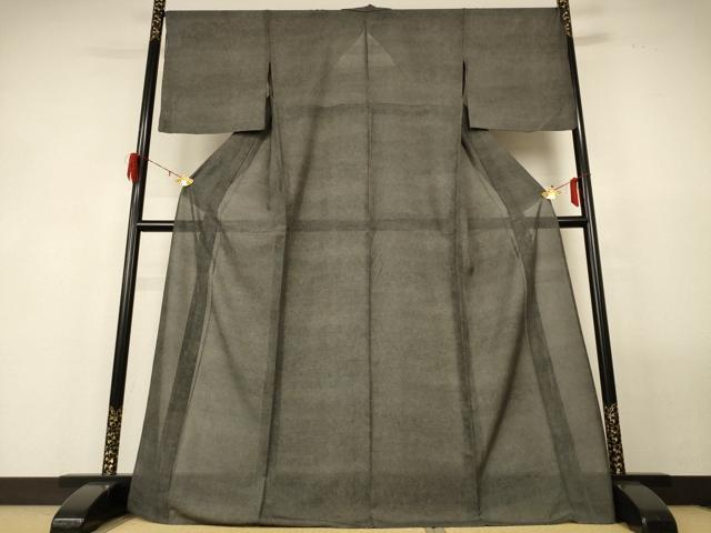 平和屋着物＊夏物　江戸小紋　変わり絽　作家物　鮫小紋柄　ロング丈　正絹　逸品　AABG3917jd_1