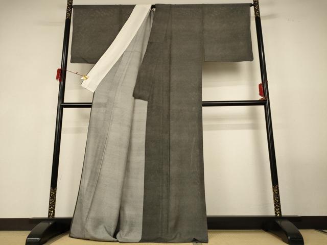 平和屋着物＊夏物　江戸小紋　変わり絽　作家物　鮫小紋柄　ロング丈　正絹　逸品　AABG3917jd_2