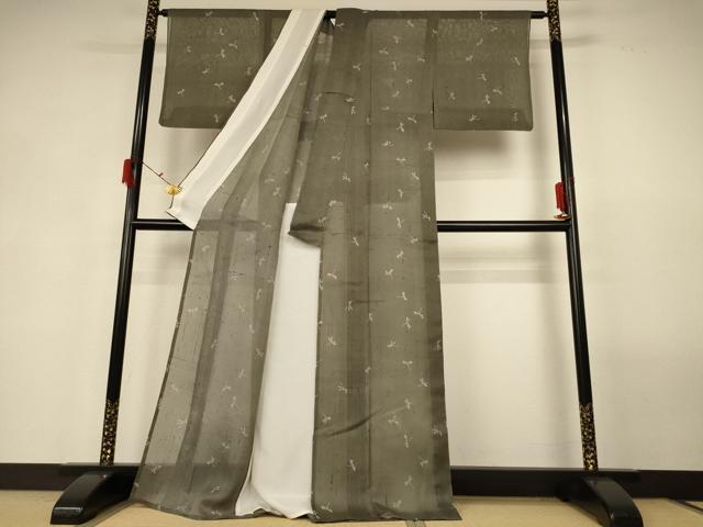 平和屋着物＊夏物　絹芭蕉　小紋　蜻蛉　正絹　逸品　AABG3923jd_2