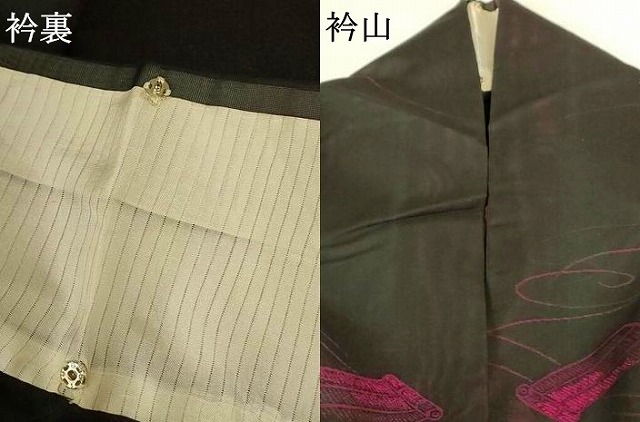 平和屋着物＊夏物　小紋　紗　巻物　正絹　逸品　AABG3938jd_7