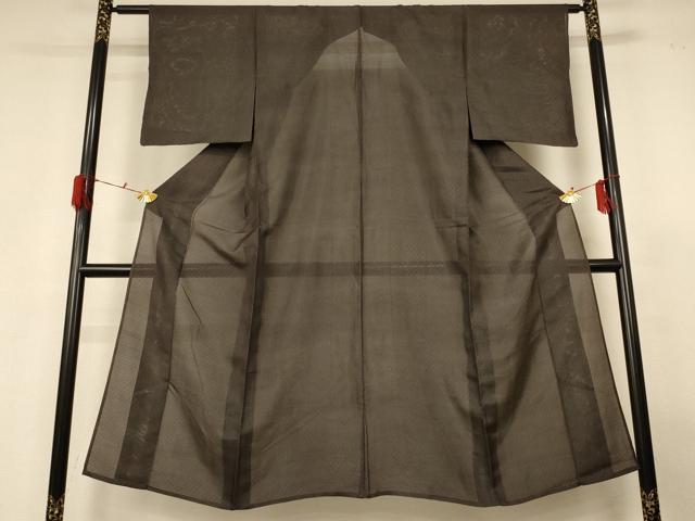 平和屋着物＊夏物　小紋　絽　立涌文様　正絹　逸品　AABG3993jd_1