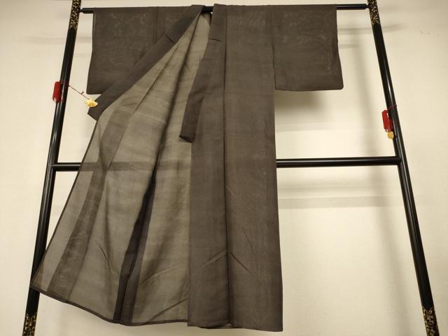 平和屋着物＊夏物　小紋　絽　立涌文様　正絹　逸品　AABG3993jd_2