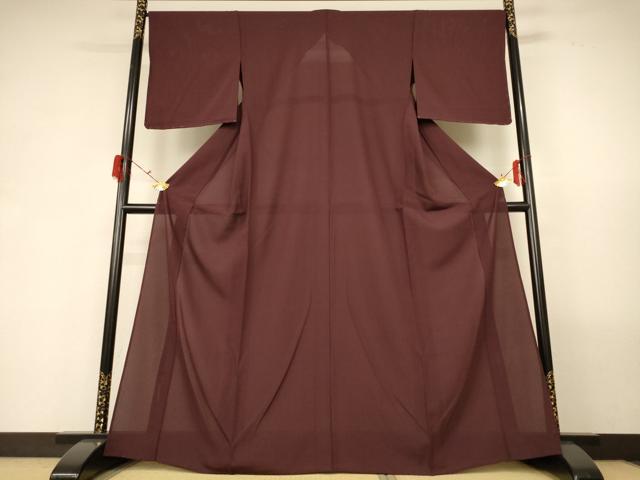 平和屋着物＊夏物　色無地　絽　紅檜皮色　正絹　逸品　未使用　AABG3998jd