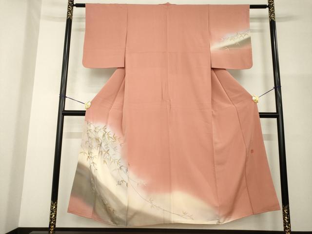 平和屋着物●染色作家　草野一騎　訪問着　飛鳥文　暈し染め　正絹　逸品　AABG4063ck