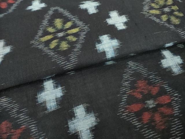 平和屋着物●久留米絣　単衣　綿　逸品　AABG4074ck_4