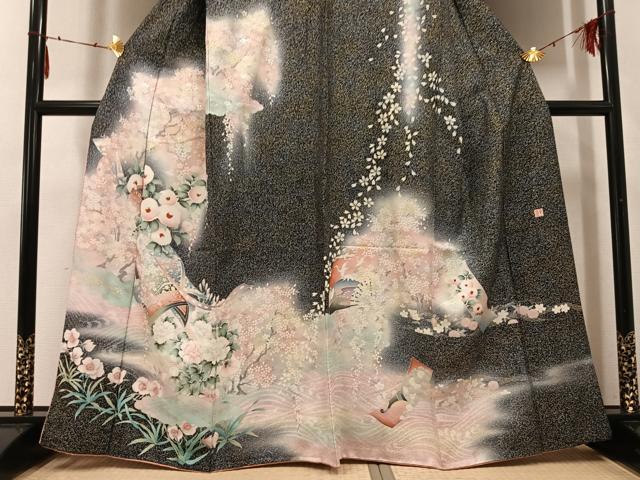 平和屋着物○大正の浮世絵師 竹久夢二 夢二ロマン 訪問着 草花文 暈し 