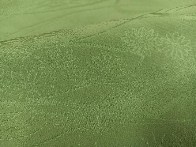 平和屋着物●上質な色無地　草花地紋　柳茶色　正絹　逸品　AABG4142ph_5