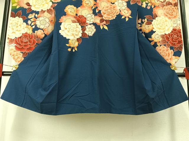 平和屋着物●小振袖　二尺袖　草花文　暈し染め　洗える着物　AABG4325fy_2