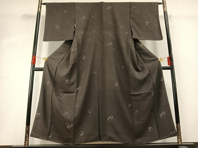 平和屋着物●京都の名門ブランド　銀花仙　小紋　輪違い　正絹　逸品　未使用　AABG4365fy_1