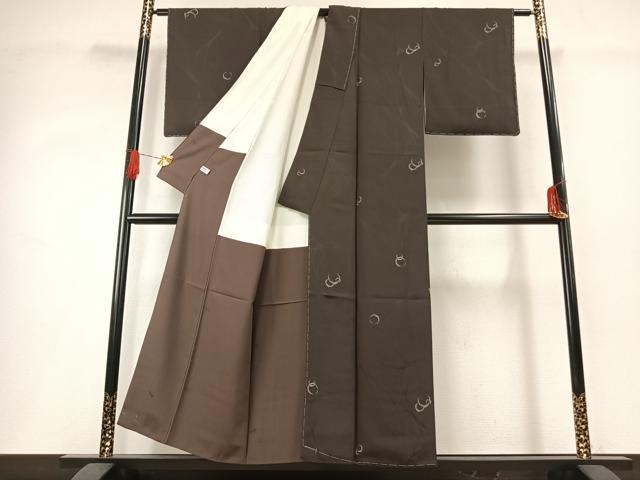 平和屋着物●京都の名門ブランド　銀花仙　小紋　輪違い　正絹　逸品　未使用　AABG4365fy_2