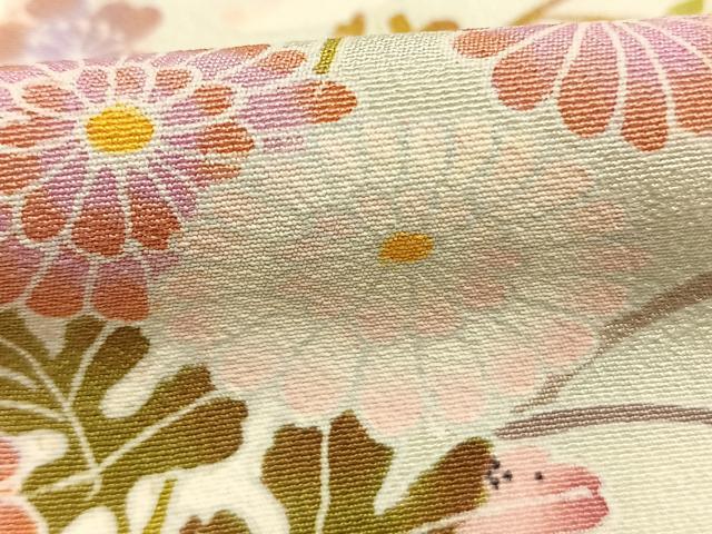 平和屋着物●本加賀友禅作家　志田弘子　訪問着　枝花文　暈し染め　正絹　逸品　AABG4389fy_5