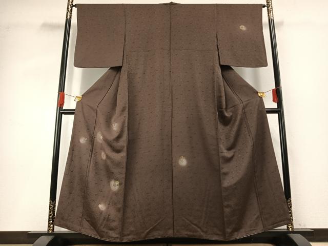 平和屋着物●訪問着　竹屋町刺繍　兎　枝梅文　蛍暈し　金糸　正絹　逸品　AABG4442fy