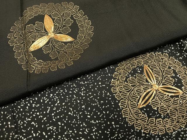 平和屋着物●訪問着　駒刺繍　吉祥文様　黒地　金彩　正絹　逸品　AABG4445fy_4
