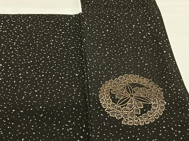 平和屋着物●訪問着　駒刺繍　吉祥文様　黒地　金彩　正絹　逸品　AABG4445fy_7