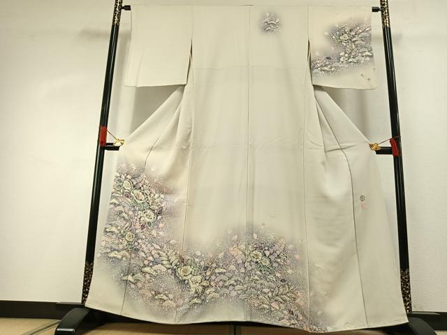 平和屋着物●越後十日町の一流染匠　桐屋・翠山工房　訪問着　絞り　辻が花　暈し染め　正絹　逸品　AABG4448fy