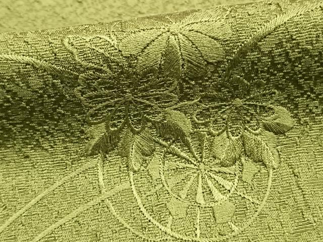 平和屋着物●無地絵羽訪問着　中国三大刺繍　汕頭刺繍　スワトウ刺繍　総刺繍　片輪車花地紋　青丹色　正絹　逸品　AABG4461fy_6