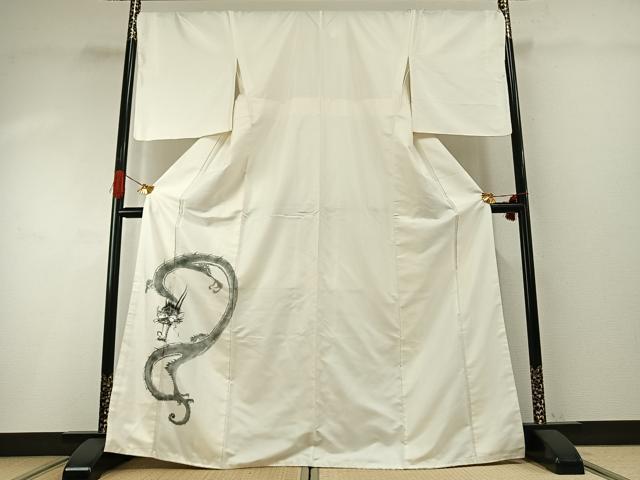 平和屋着物●訪問着　手描き　龍　やまと誂製　正絹　逸品　AABG4520fy