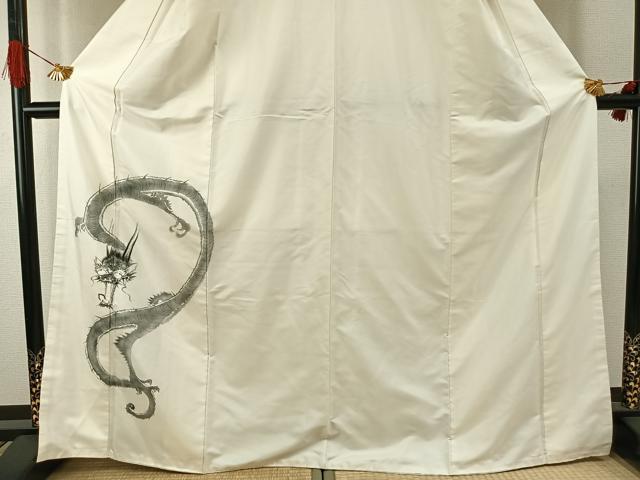 平和屋着物●訪問着　手描き　龍　やまと誂製　正絹　逸品　AABG4520fy_2