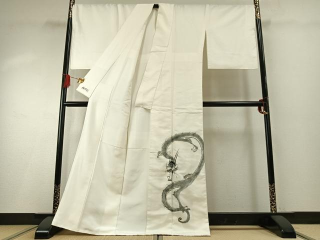 平和屋着物●訪問着　手描き　龍　やまと誂製　正絹　逸品　AABG4520fy_1