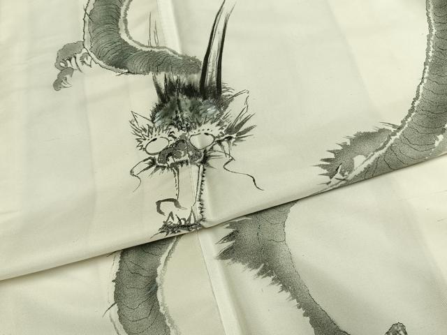 平和屋着物●訪問着　手描き　龍　やまと誂製　正絹　逸品　AABG4520fy_4