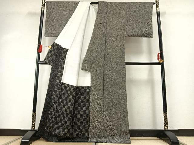 平和屋着物●二代目 川村久太郎　訪問着　樹林文　正絹　逸品　AABG4529fy_1