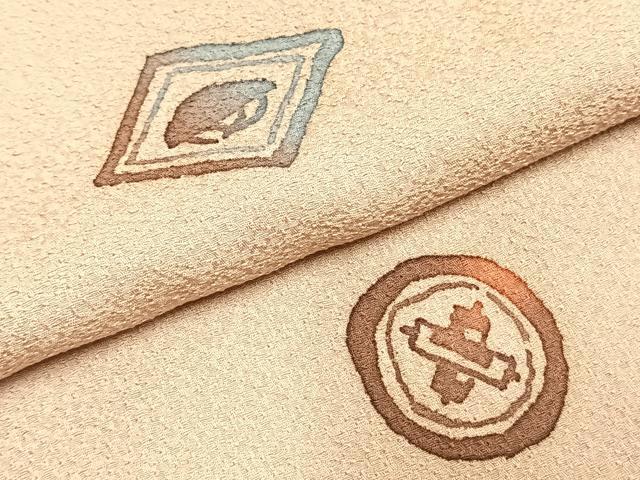 平和屋着物●染色の魔術師　染乃座・大久保玄才　そめのざ玄才　訪問着　丸文　亀甲文　正絹　逸品　AABG4536fy_4