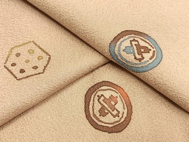 平和屋着物●染色の魔術師　染乃座・大久保玄才　そめのざ玄才　訪問着　丸文　亀甲文　正絹　逸品　AABG4536fy_6