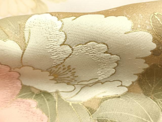 平和屋着物●訪問着　刺繍　草花文　暈し染め　金彩　正絹　逸品　AABG4569fy_5