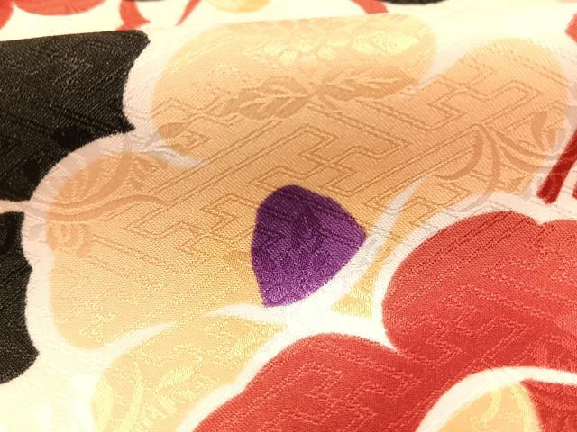 平和屋着物●小振袖　二尺袖　枝花文　洗える着物　AABG4580fy_5