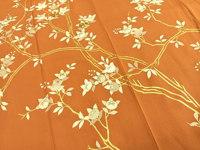 平和屋着物●訪問着　駒刺繍　枝花文　金彩　ロング丈　正絹　逸品　AABG4584fy_3