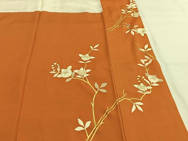 平和屋着物●訪問着　駒刺繍　枝花文　金彩　ロング丈　正絹　逸品　AABG4584fy_7