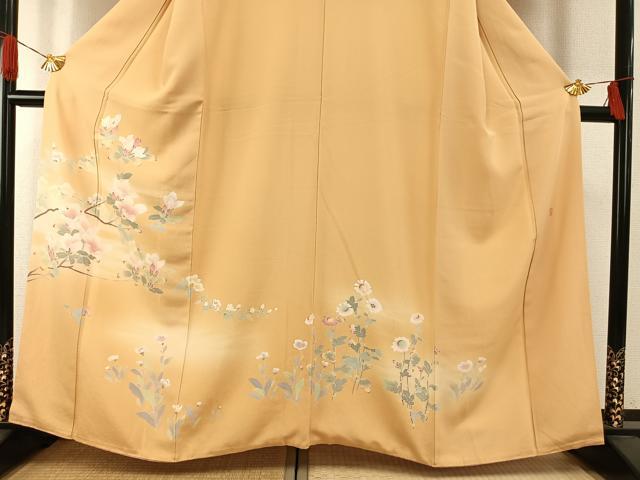 平和屋着物●訪問着　友禅　枝花文　暈し染め　正絹　逸品　AABF2929cs 平和屋着物○訪問着 友禅 作家物 枝花文 暈し染め 正絹 逸品