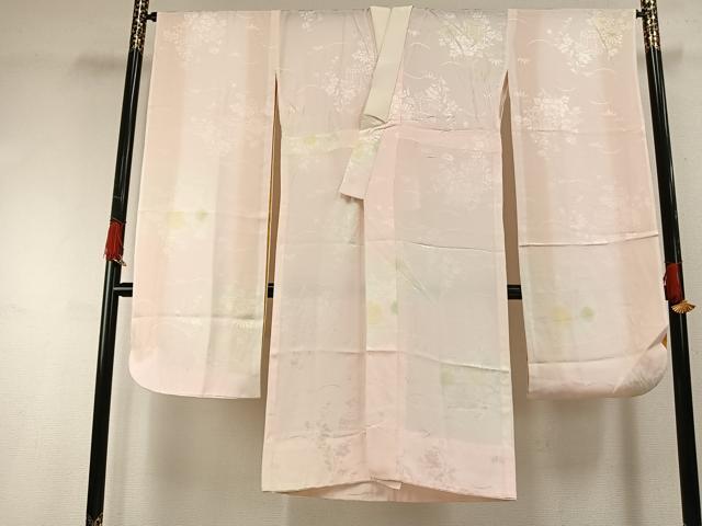 平和屋着物○振袖用長襦袢 無双仕立て 貝桶花地紋 暈し染め 正絹 逸品